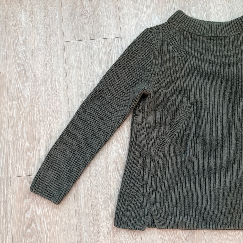 Talbots 100% Cotton Knit Sweater | Size
Large | Dark Green